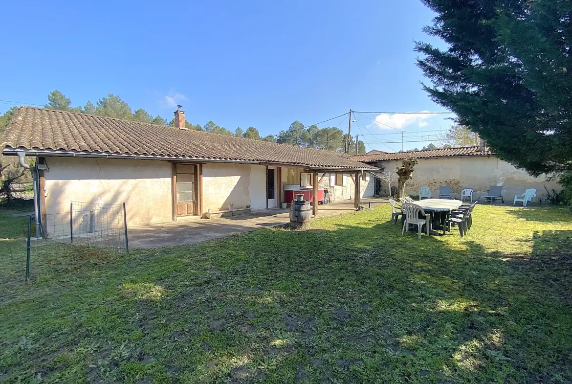 Charmante maison en pierre de 146 m² à Villandraut, proche Bazas et Langon 