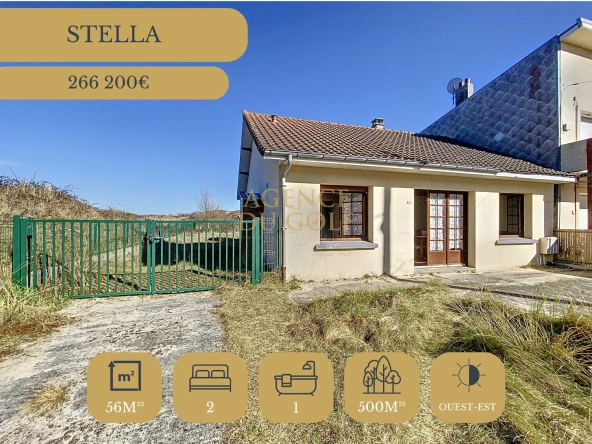 Maison à Stella-Plage avec vue sur les dunes à 100 mètres de la plage