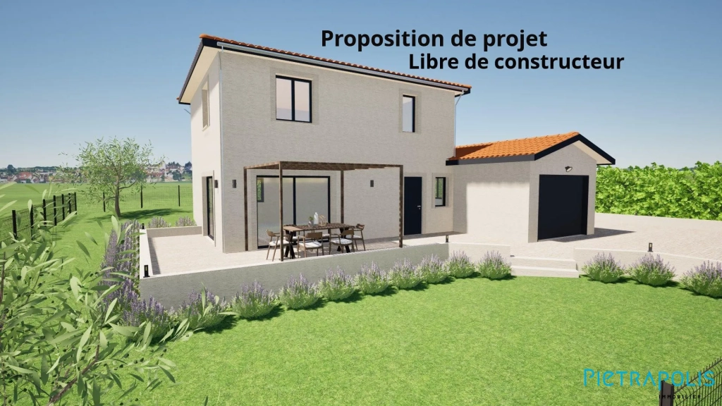 Terrain constructible de 532 m² à Val d'Oingt pour maison sur mesure