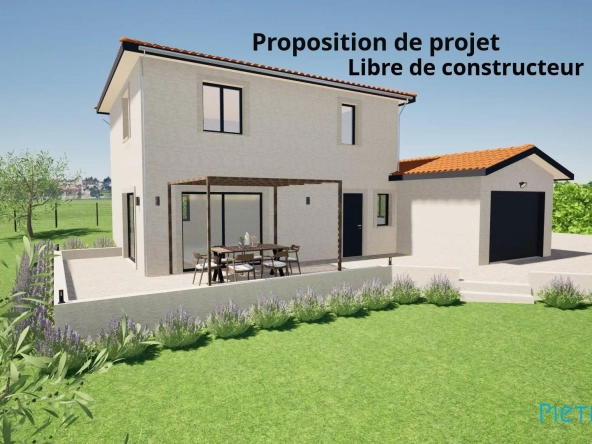 Terrain constructible de 532 m² à Val d'Oingt pour maison sur mesure