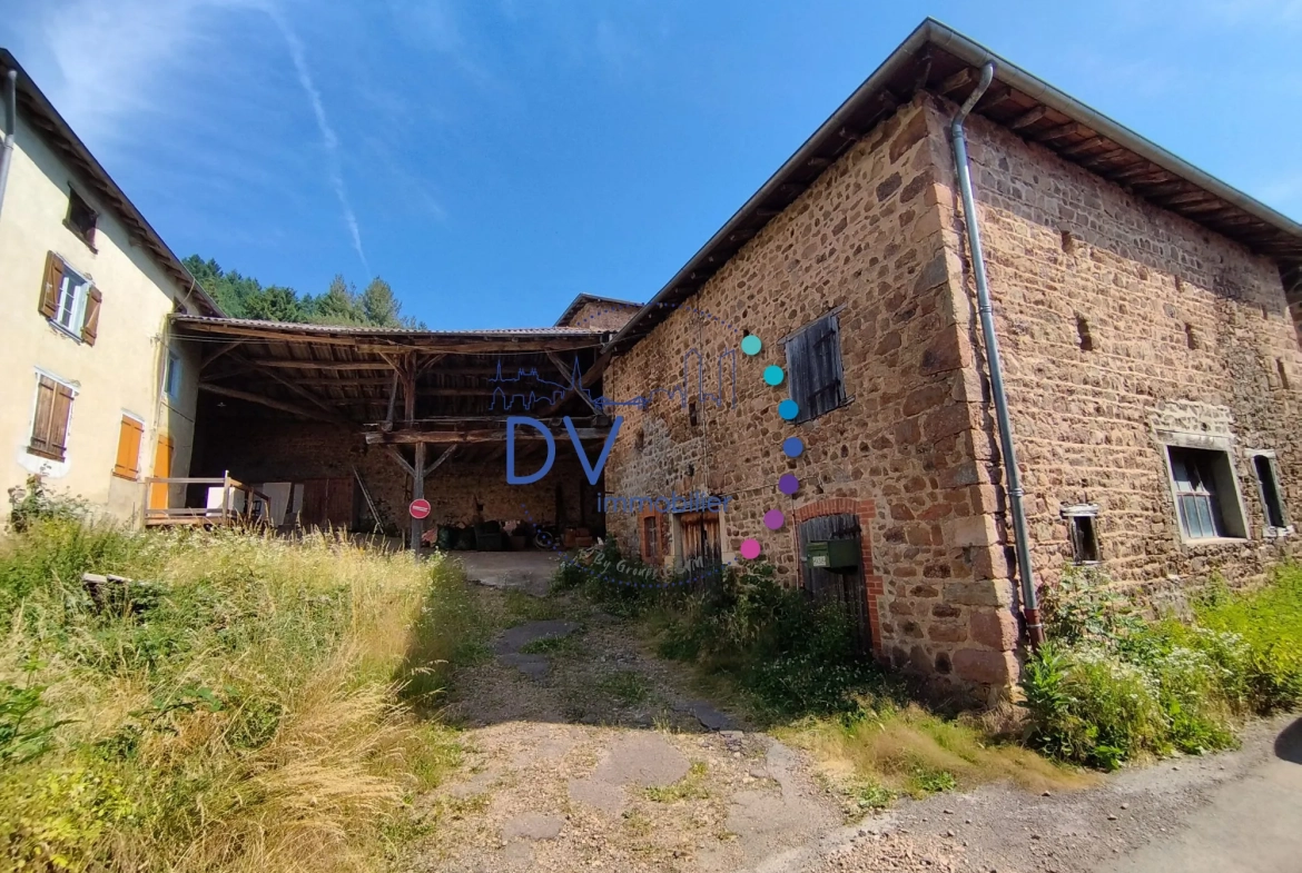Ferme ancienne à rénover avec dépendances au cœur du Haut Beaujolais 