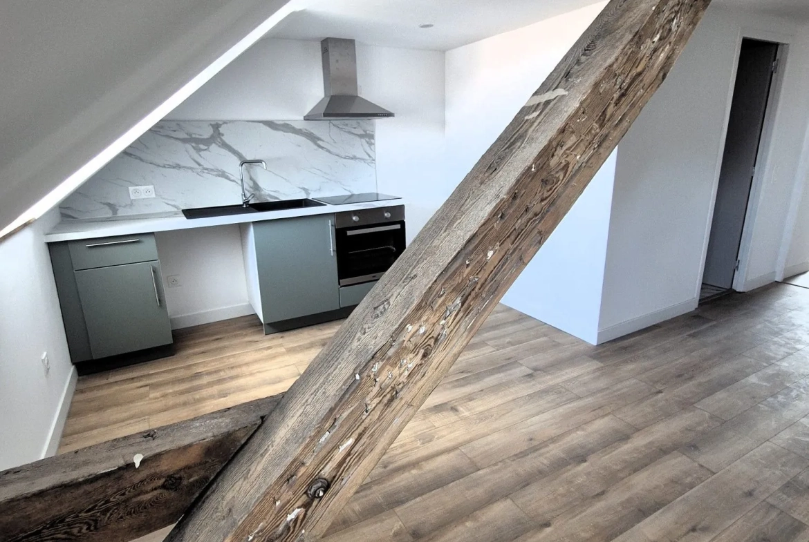 cuisine équipée Appartement T2 rénové avec cave et parking à Sarreguemines - 41,18 m² 