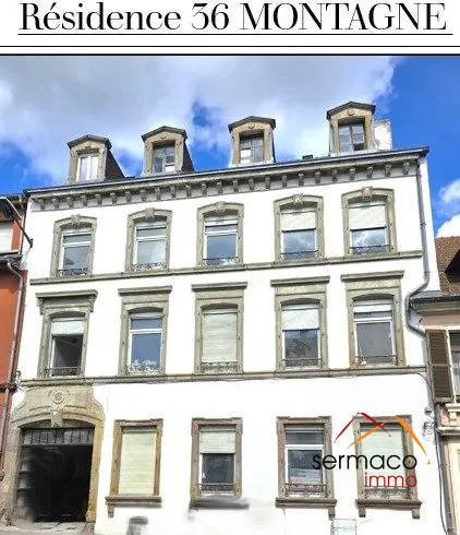 façade rue Appartement T2 rénové avec cave et parking à Sarreguemines - 41,18 m² 