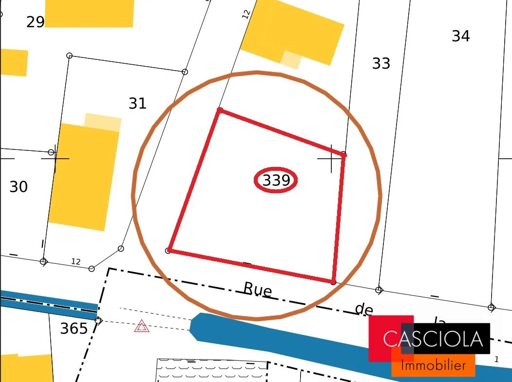 Terrain à Louvigny de 6,81 ares, hors lotissement, libre constructeur 
