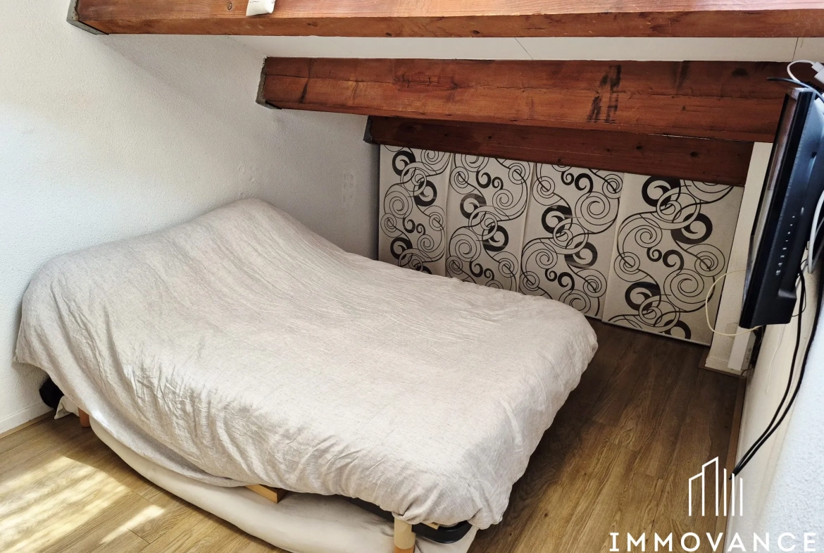 Chambre avec velux  Appartement Type 2 avec Vue Mer à Frontignan Plage 