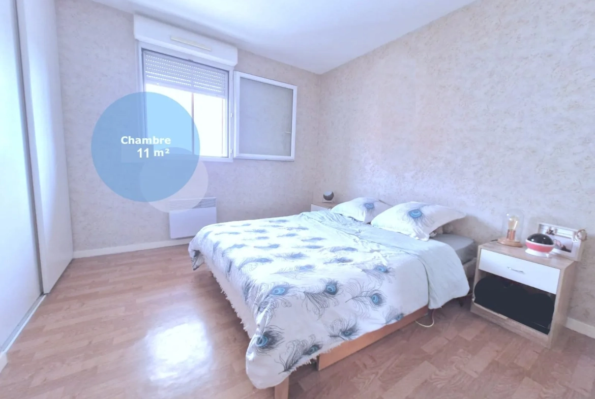 T2 à vendre à Colomiers avec balcon et parking, secteur Jacca 