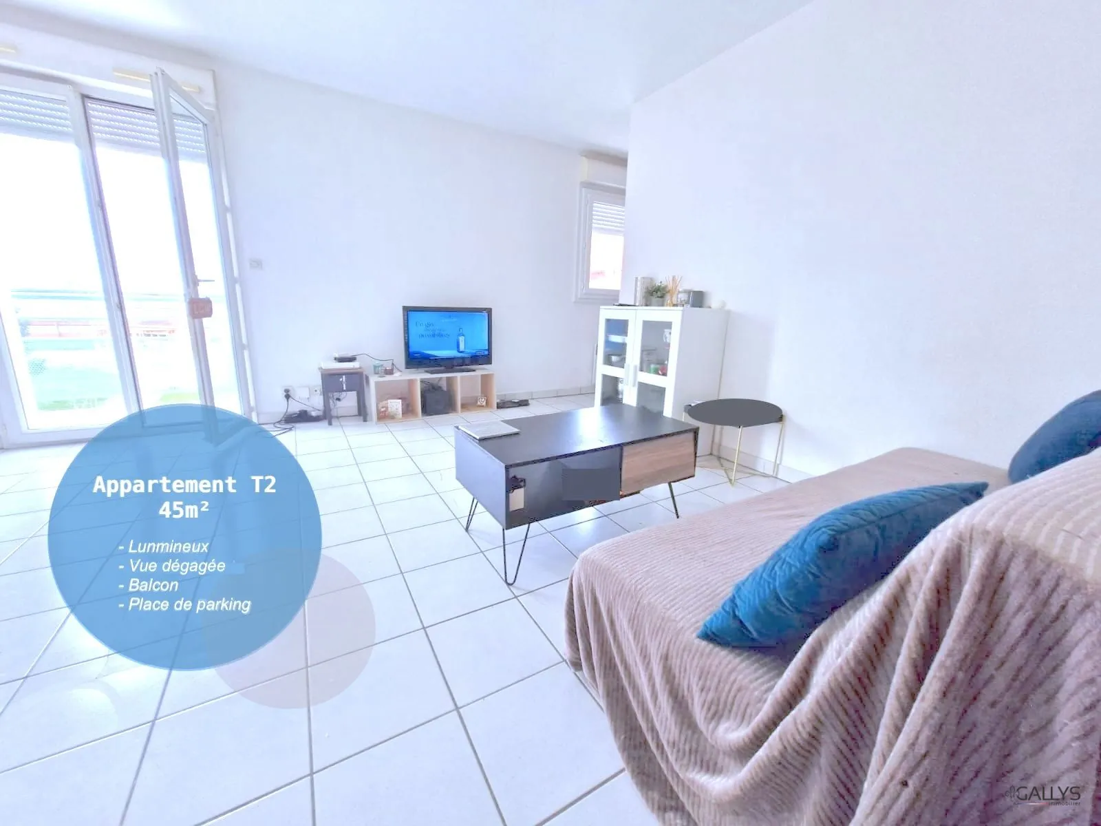 T2 à vendre à Colomiers avec balcon et parking, secteur Jacca 