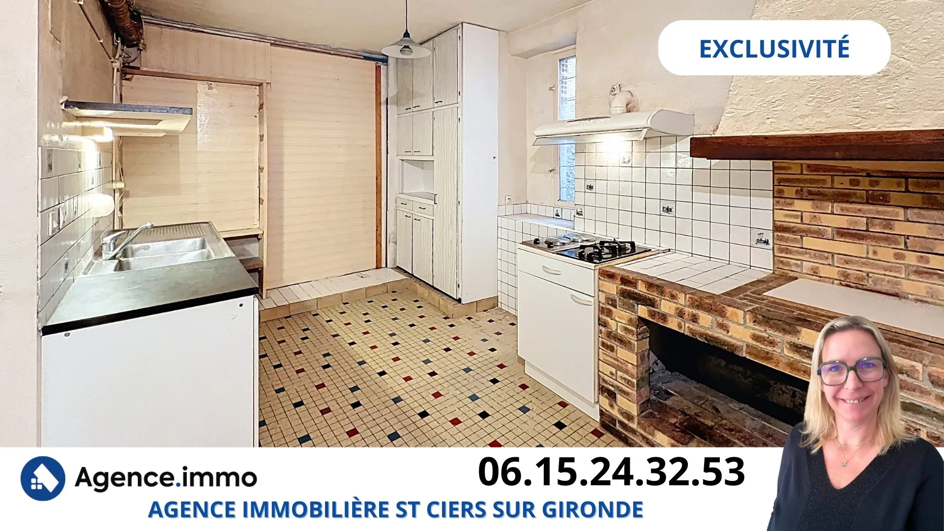 Maison 3 chambres avec dépendance et grand garage à Saint-Ciers-sur-Gironde 