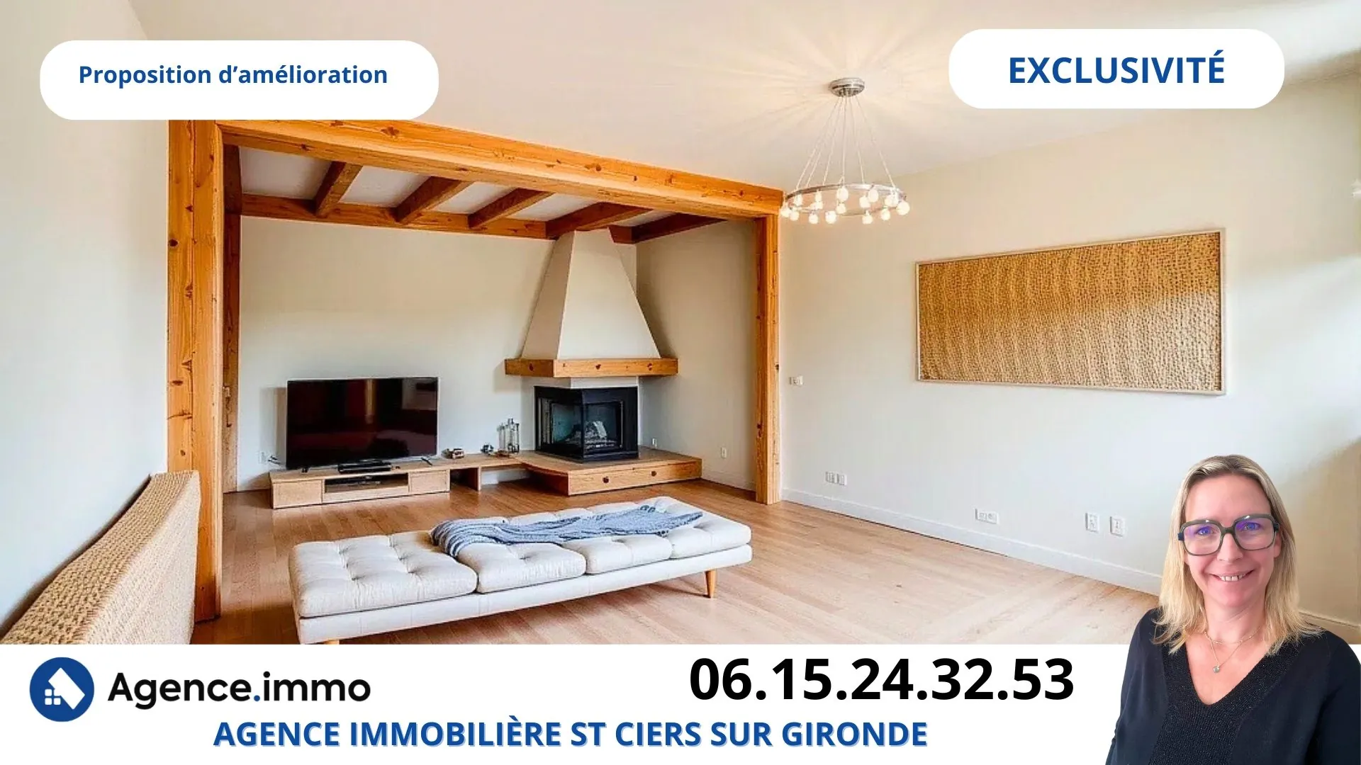 Maison 3 chambres avec dépendance et grand garage à Saint-Ciers-sur-Gironde 