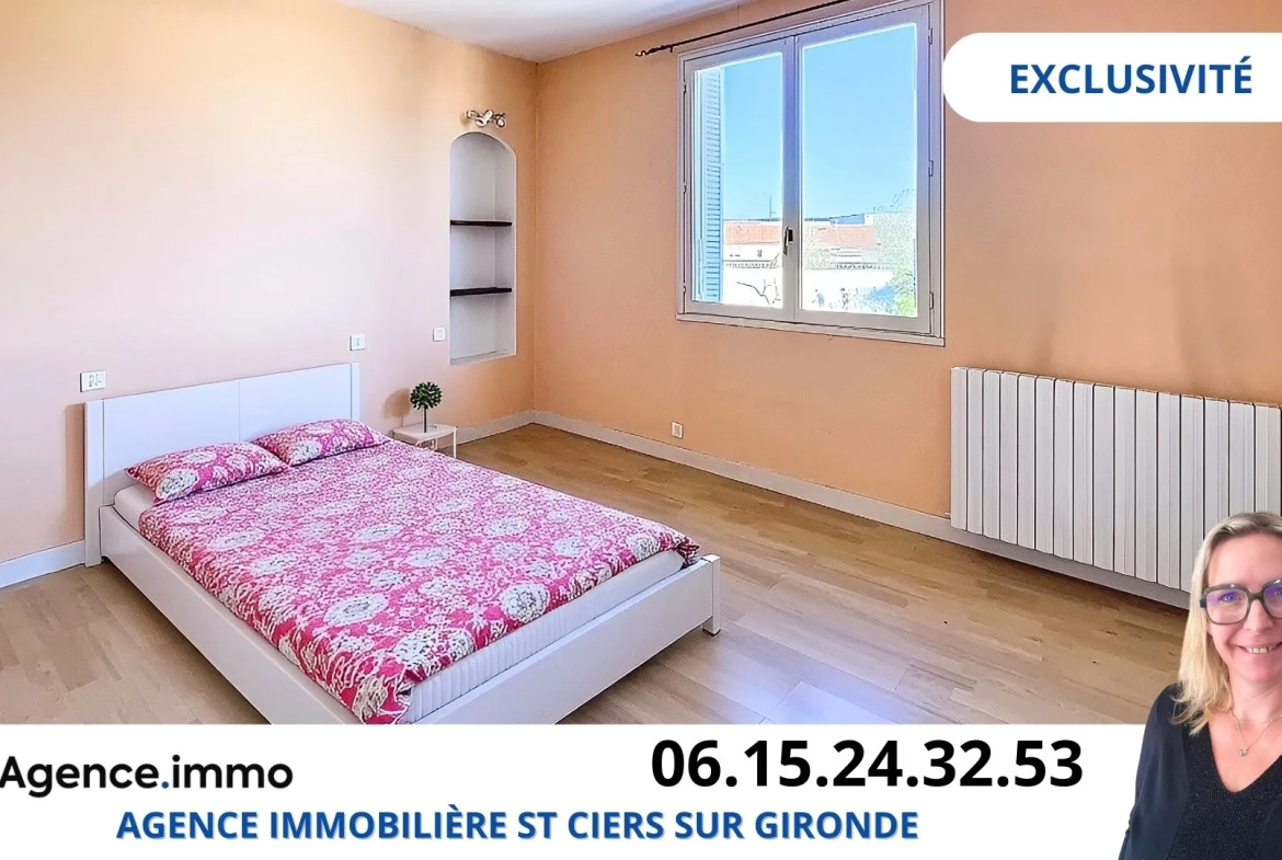 Maison 3 chambres avec dépendance et grand garage à Saint-Ciers-sur-Gironde 