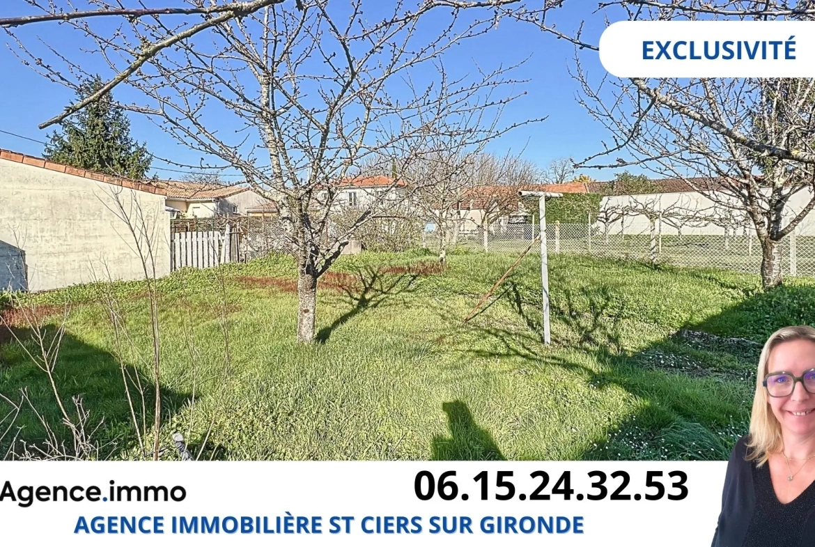 Maison 3 chambres avec dépendance et grand garage à Saint-Ciers-sur-Gironde 