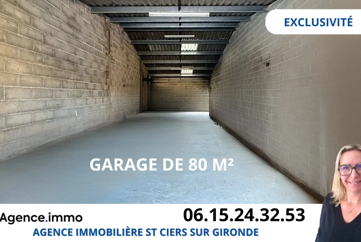 Maison 3 chambres avec dépendance et grand garage à Saint-Ciers-sur-Gironde 