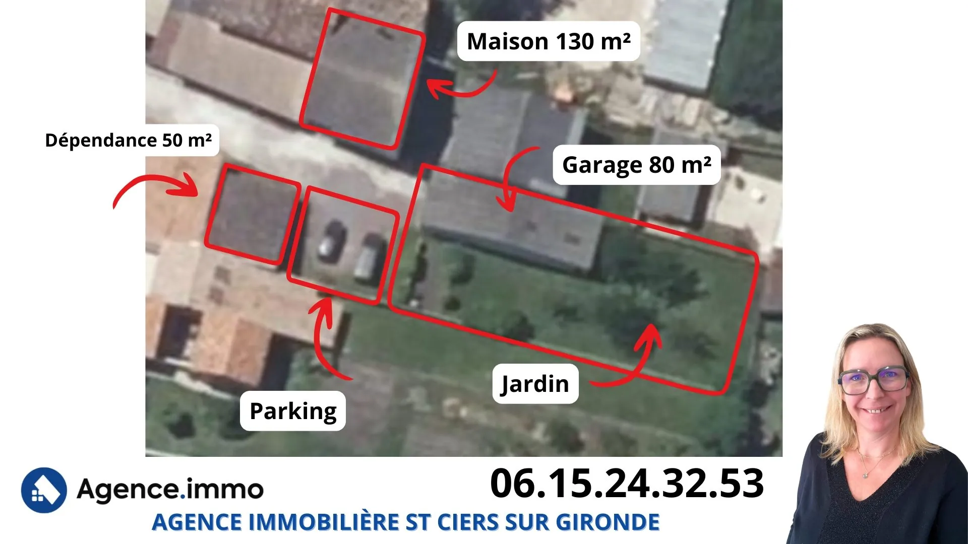 Maison 3 chambres avec dépendance et grand garage à Saint-Ciers-sur-Gironde 