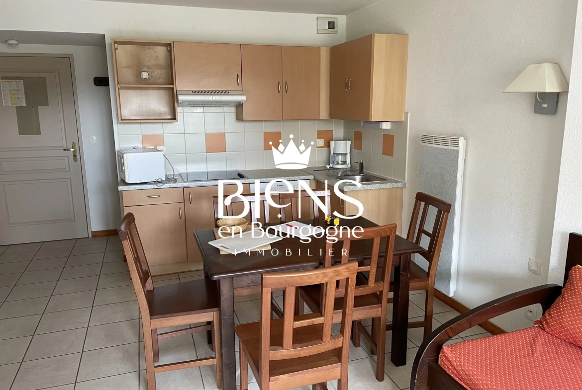 Appartement 2 bis avec terrasse et piscine dans résidence touristique près de Beaune 