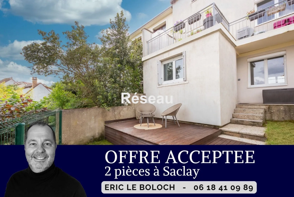 Appartement 2 pièces avec jardin et vue panoramique à Saclay 