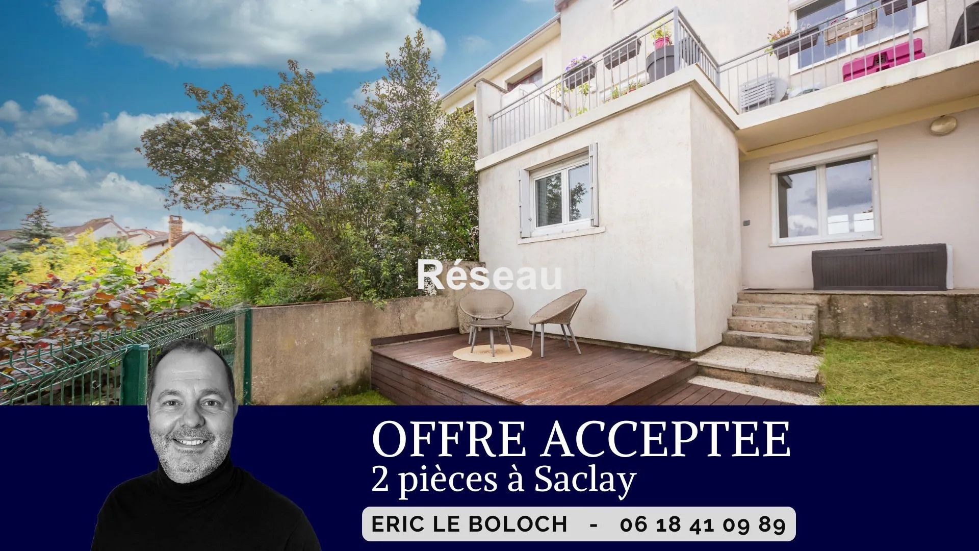 Appartement 2 pièces avec jardin et vue panoramique à Saclay 