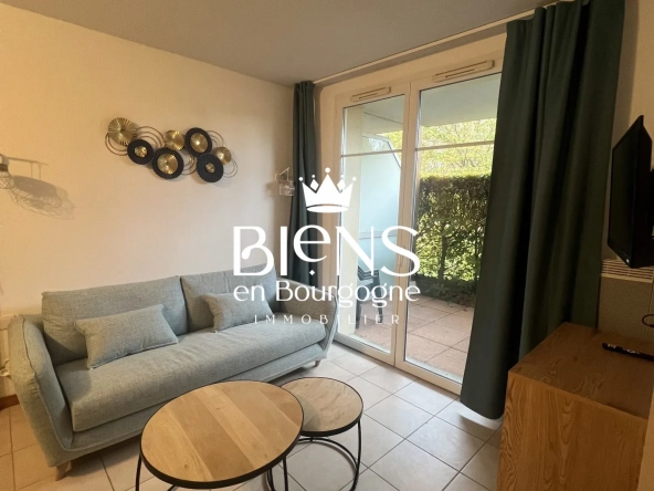 SALON Appartement en Rez-de-Chaussée avec Terrasse et Piscine à Beaune