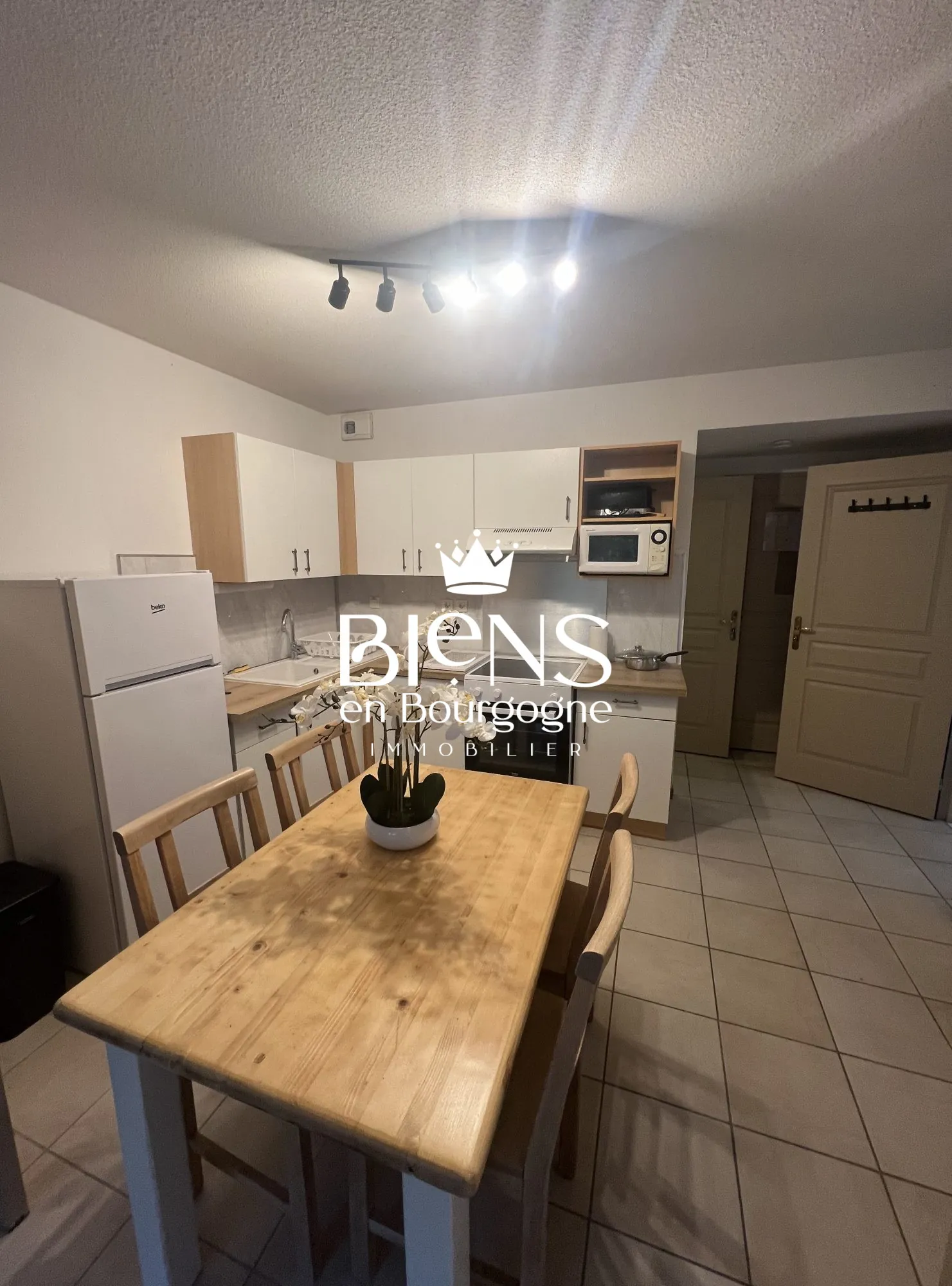 CUISINE Appartement en Rez-de-Chaussée avec Terrasse et Piscine à Beaune 