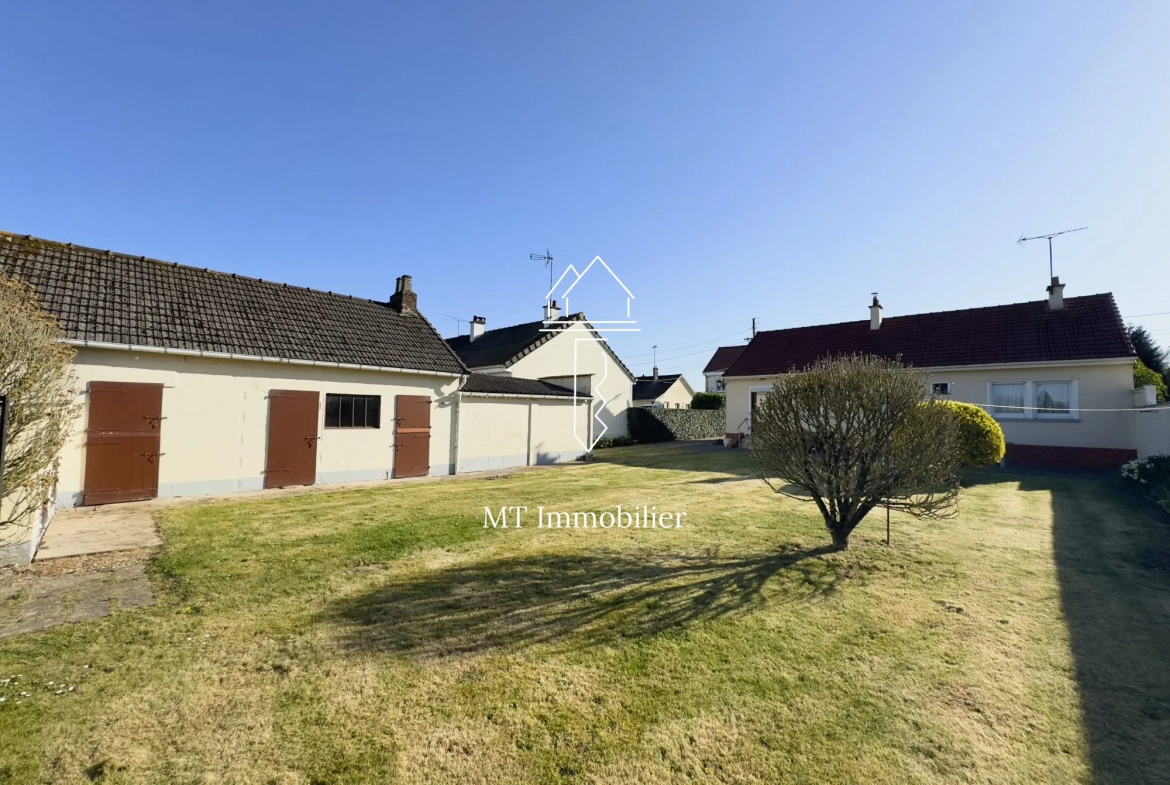 Charmant plain-pied à vendre à Beaurainville avec jardin et dépendances 