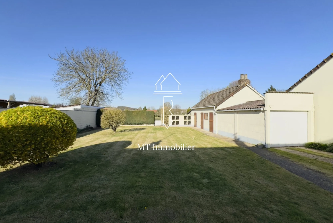 Charmant plain-pied à vendre à Beaurainville avec jardin et dépendances 