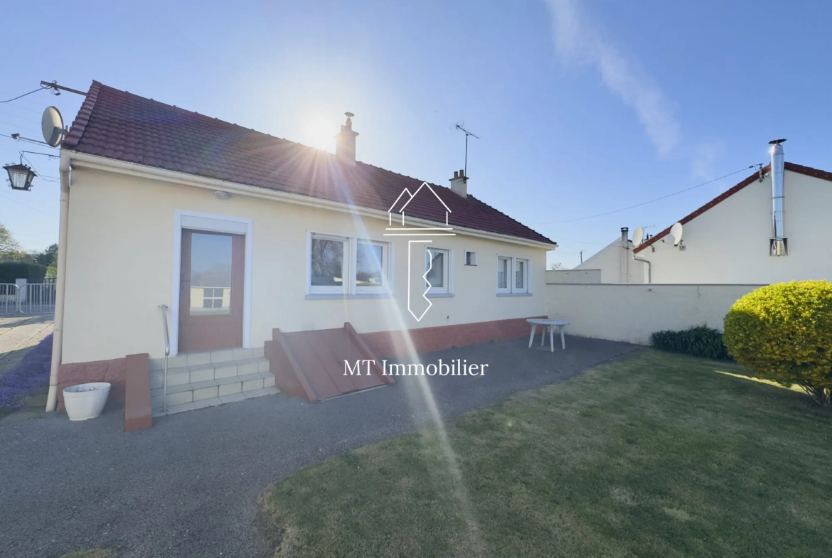 Charmant plain-pied à vendre à Beaurainville avec jardin et dépendances 