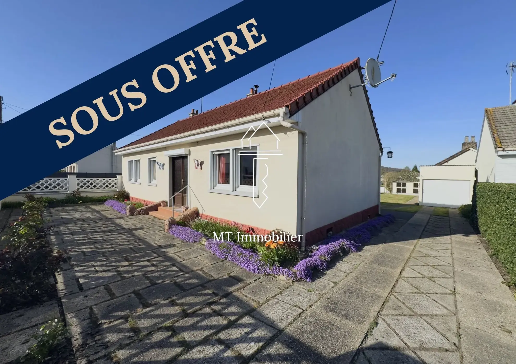 Charmant plain-pied à vendre à Beaurainville avec jardin et dépendances 