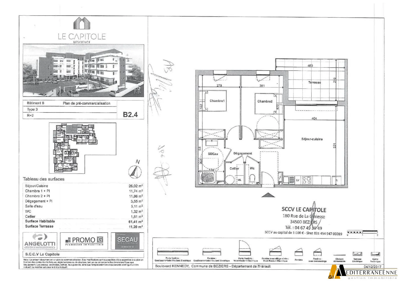 Bel appartement T3 avec terrasse à Béziers - Résidence calme et bien située 