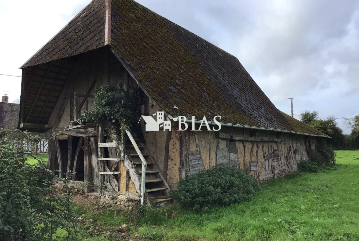 Ancien pressoir normand à réhabiliter à Pont-Audemer en campagne calme 
