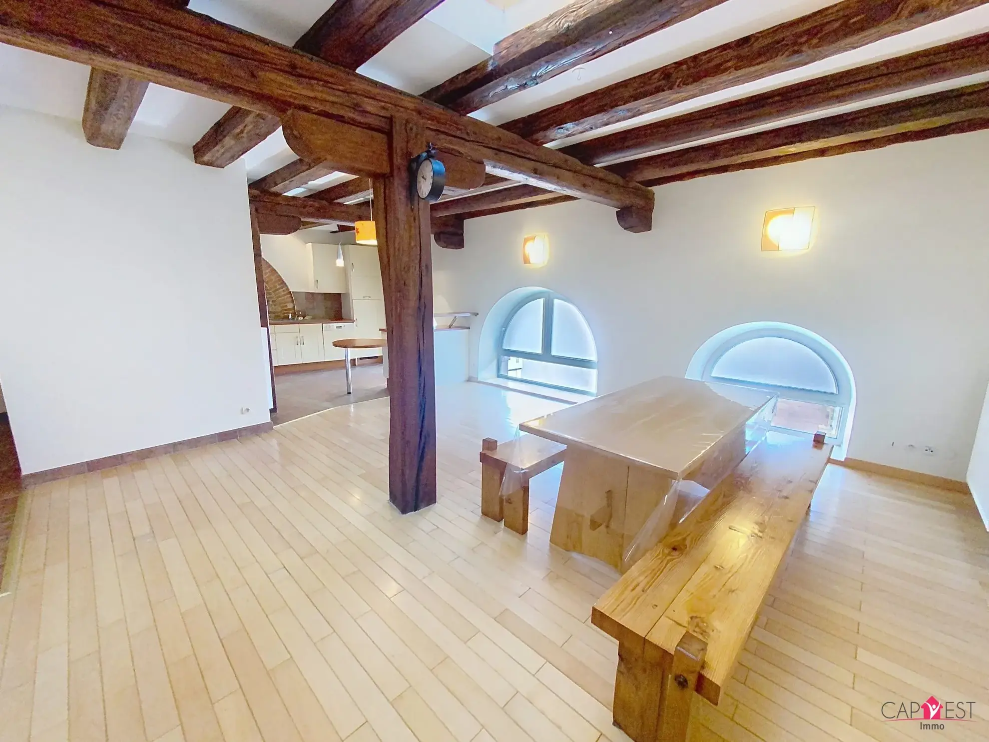 vue depuis l'escalier Appartement duplex rénové de 76 m² à Bouxwiller, idéal premier achat ou investissement 