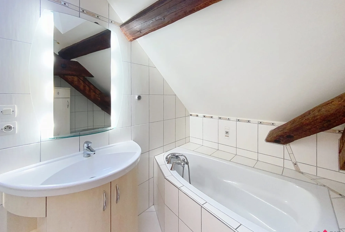 baignoire et douche Appartement duplex rénové de 76 m² à Bouxwiller, idéal premier achat ou investissement 