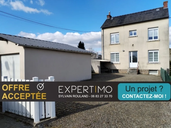 Maison 3 pièces de 55 m² à Lécousse, environnement calme, potentiel d’extension