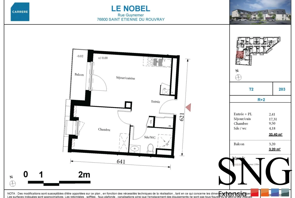 Appartement T2 à vendre à Saint-Étienne-du-Rouvray avec balcon et parking 