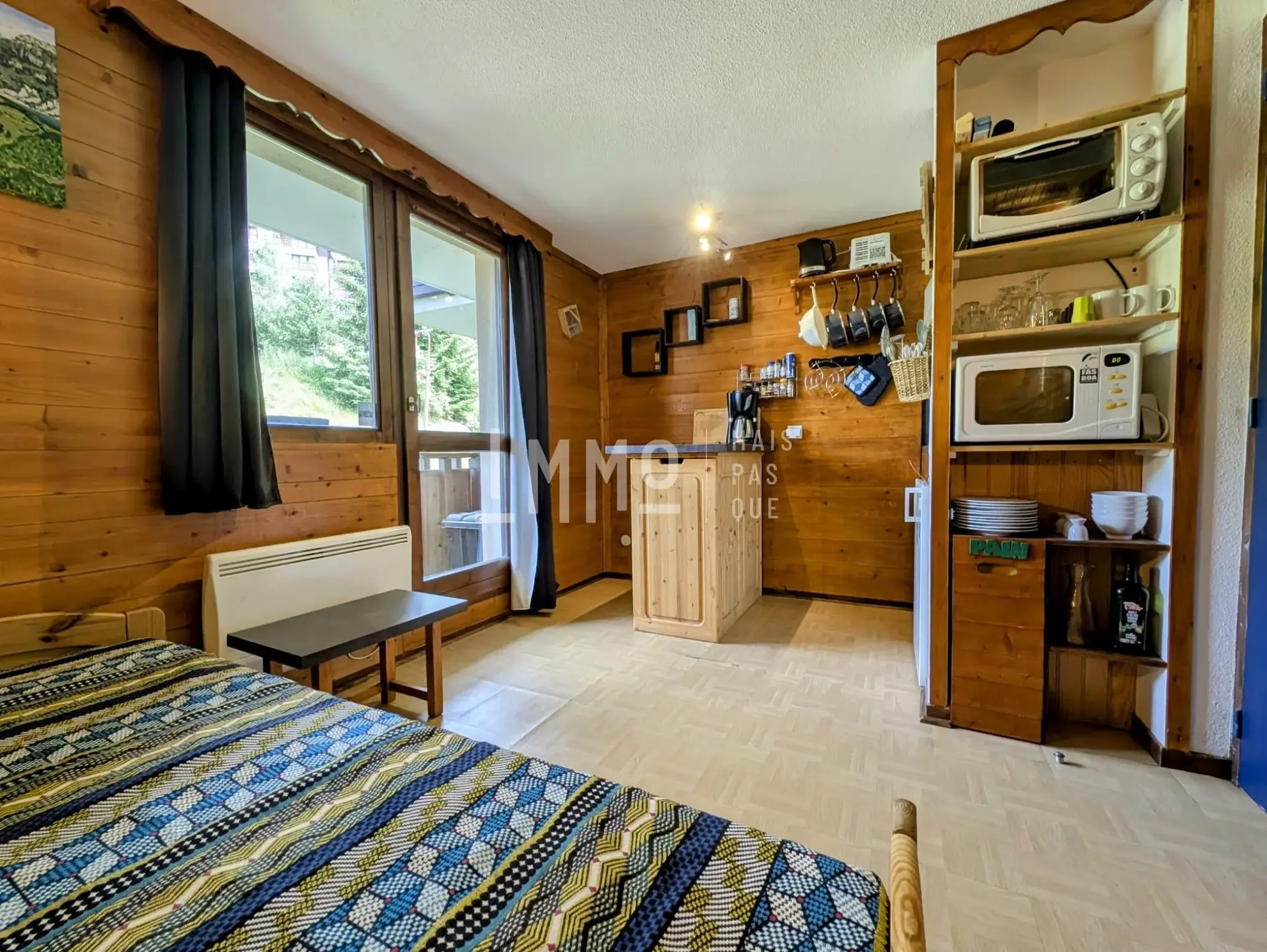 Studio dans résidence ski aux pieds à Vallandry, Vue Mont Blanc 