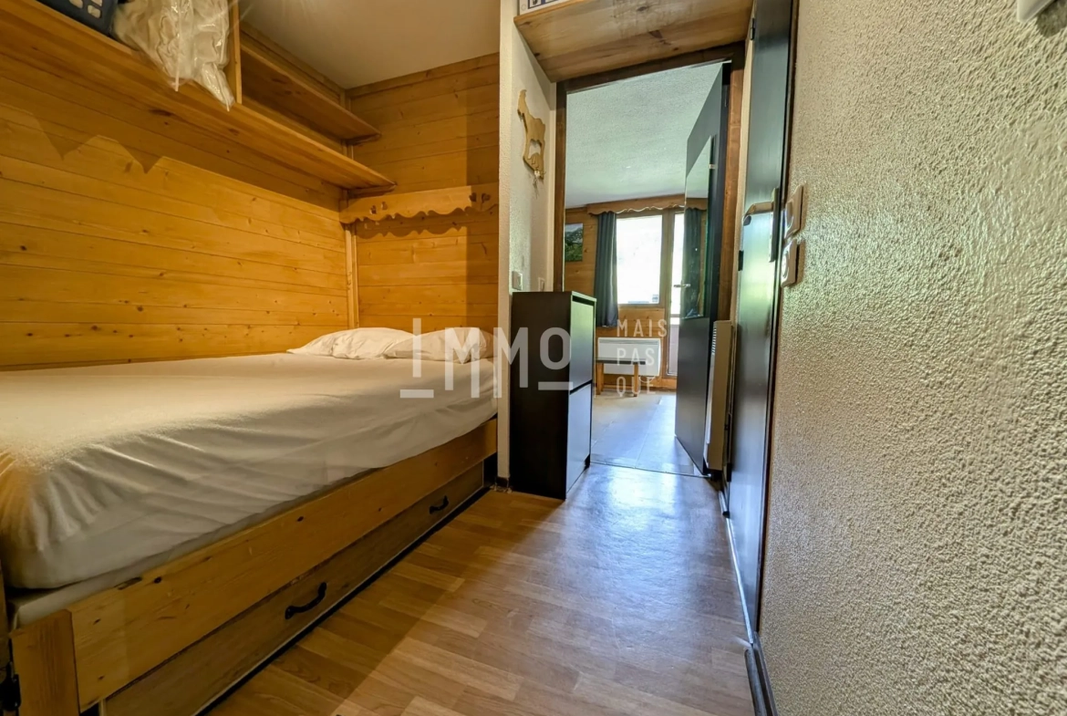 Studio dans résidence ski aux pieds à Vallandry, Vue Mont Blanc 