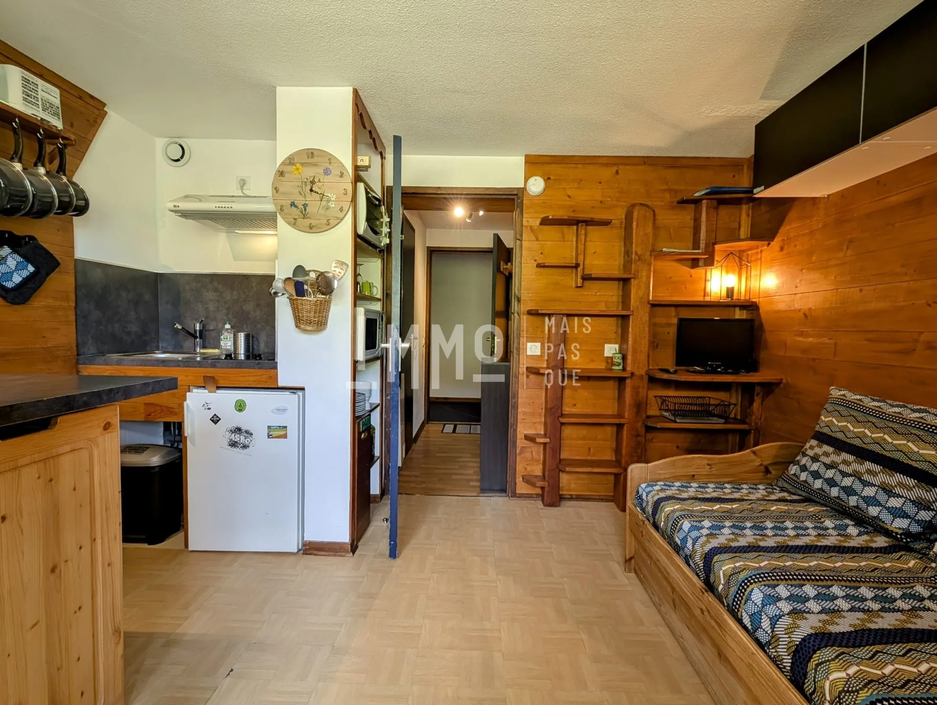 Studio dans résidence ski aux pieds à Vallandry, Vue Mont Blanc 