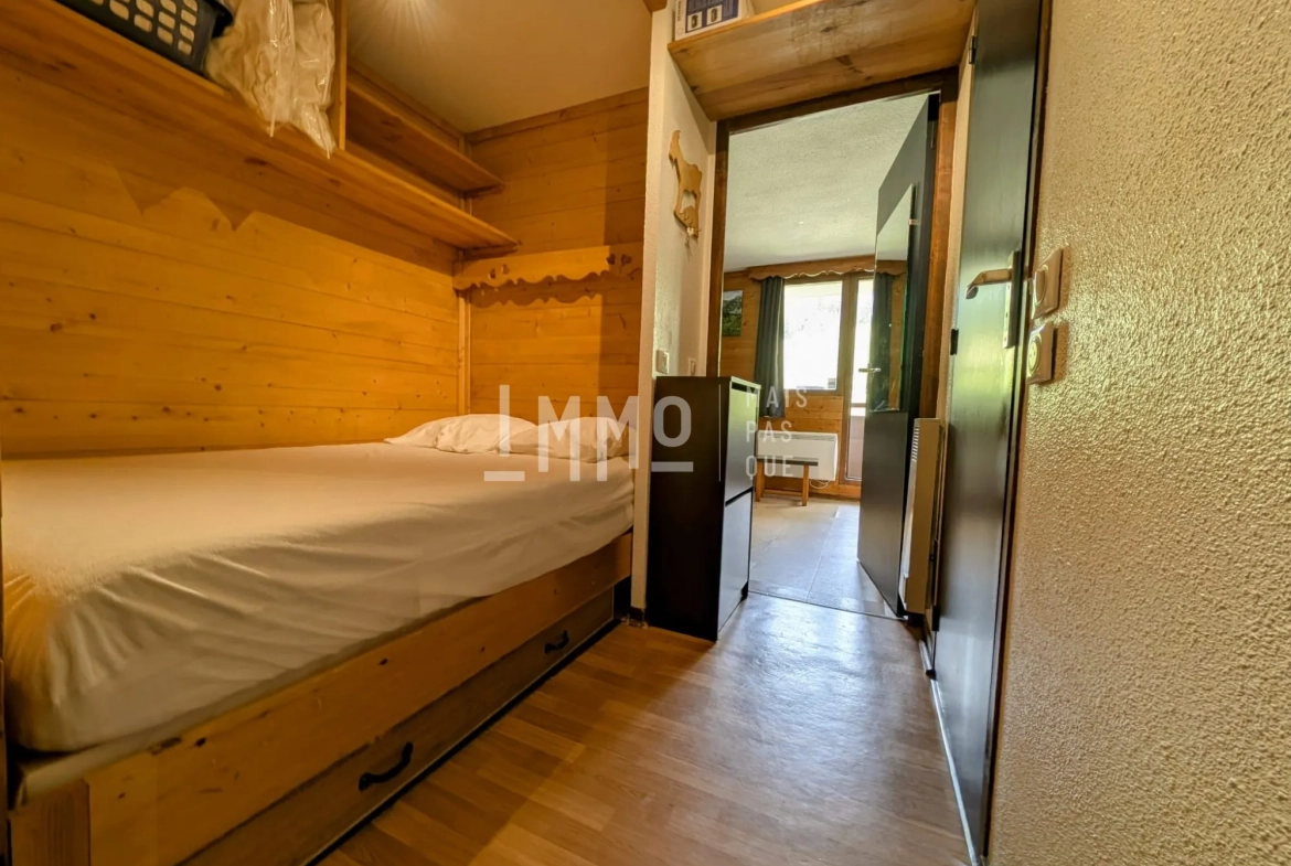 Studio dans résidence ski aux pieds à Vallandry, Vue Mont Blanc 