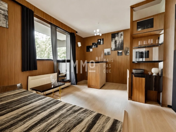 Studio dans résidence ski aux pieds à Vallandry, Vue Mont Blanc