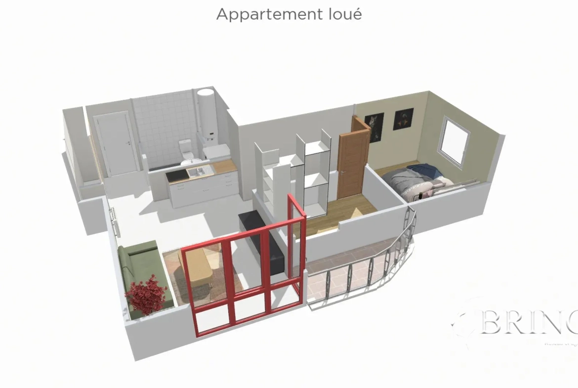 Appartement à vendre à Yutz avec parking, loué jusqu'en 2027 