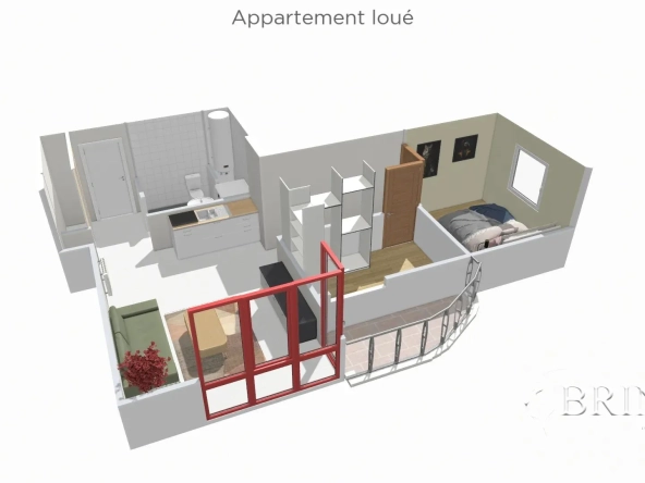Appartement à vendre à Yutz avec parking, loué jusqu'en 2027
