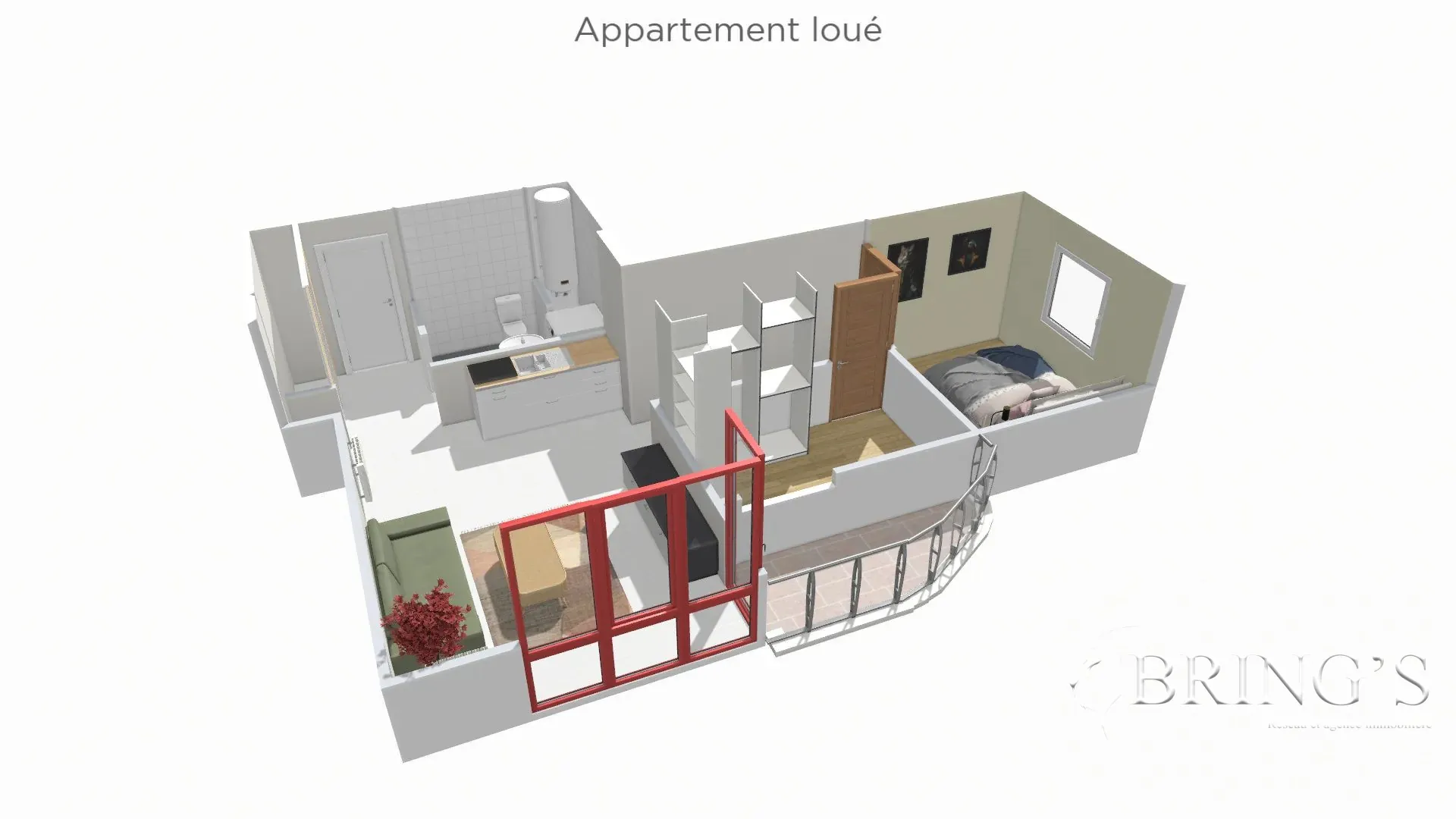 Appartement à vendre à Yutz avec parking, loué jusqu'en 2027 