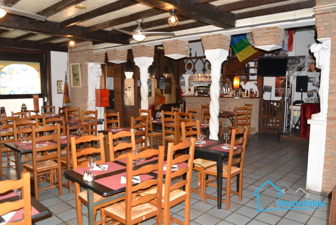 Fonds de commerce pour restaurant avec grande salle et cuisine équipée à Roubaix 