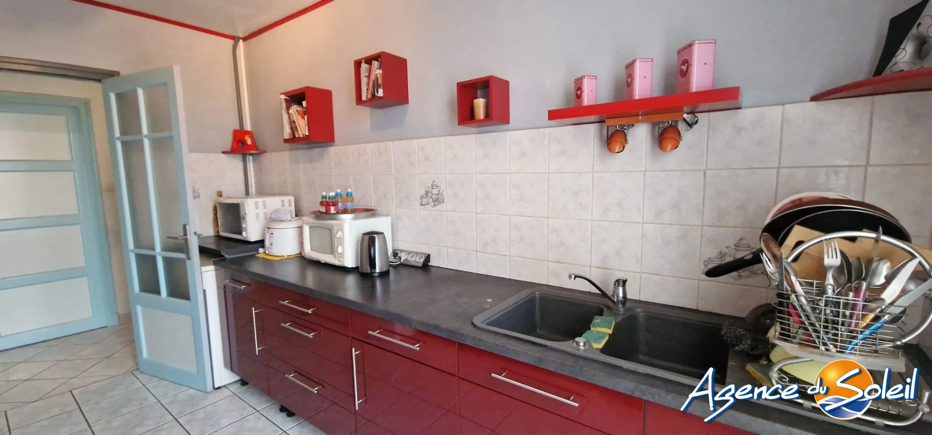 Appartement traversant de 99m² à Perpignan, dernier étage avec cave et cour 