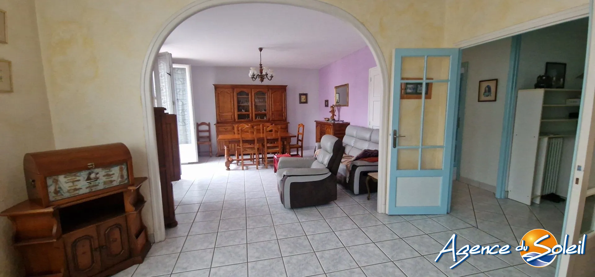Appartement traversant de 99m² à Perpignan, dernier étage avec cave et cour 