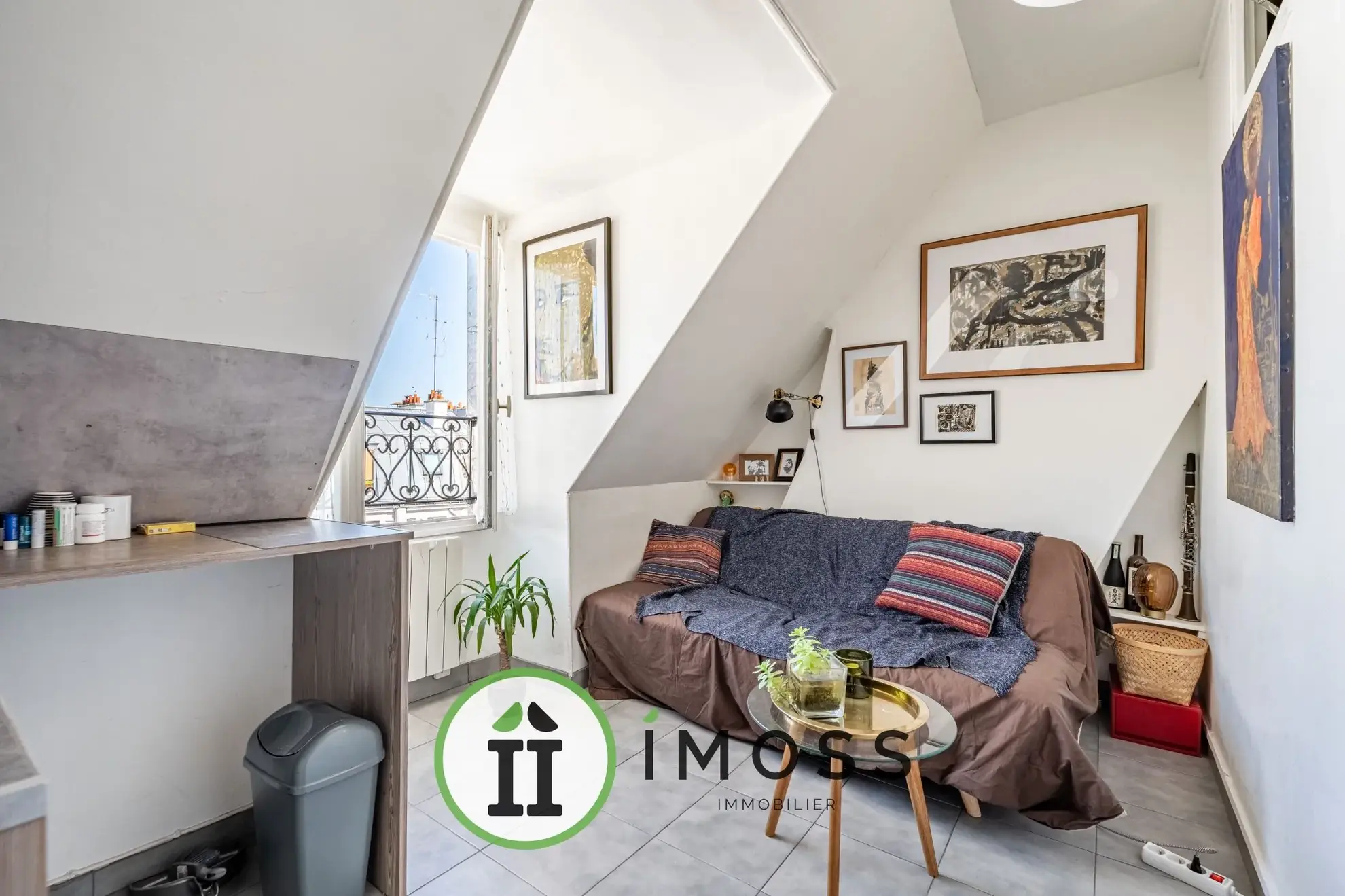 Appartement 2 pièces avec vue sur le Sacré-Cœur à Paris 18ème 