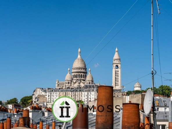 Appartement 2 pièces avec vue sur le Sacré-Cœur à Paris 18ème