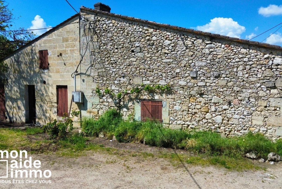 Maison en pierre à rénover à Puisseguin près de Saint-Émilion 