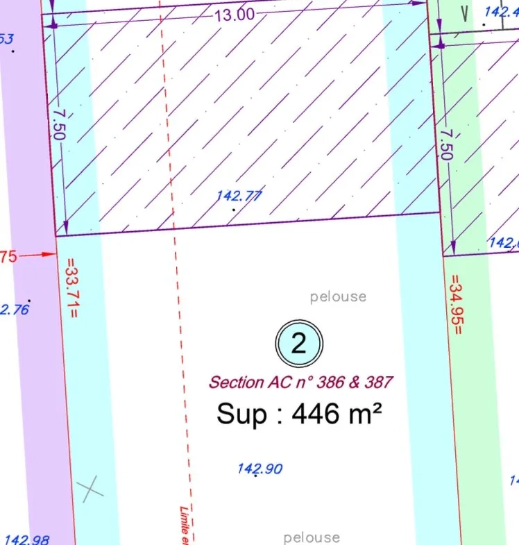 Terrains constructibles en impasse à Survilliers - 446 m² et 458 m² 