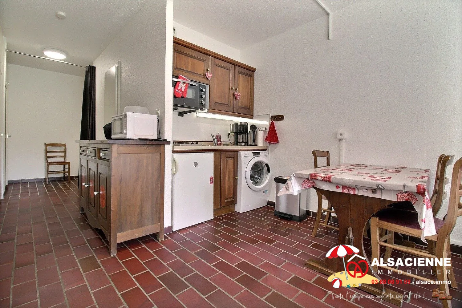 Bel appartement F1 en rez-de-jardin avec terrasse au Hohwald 
