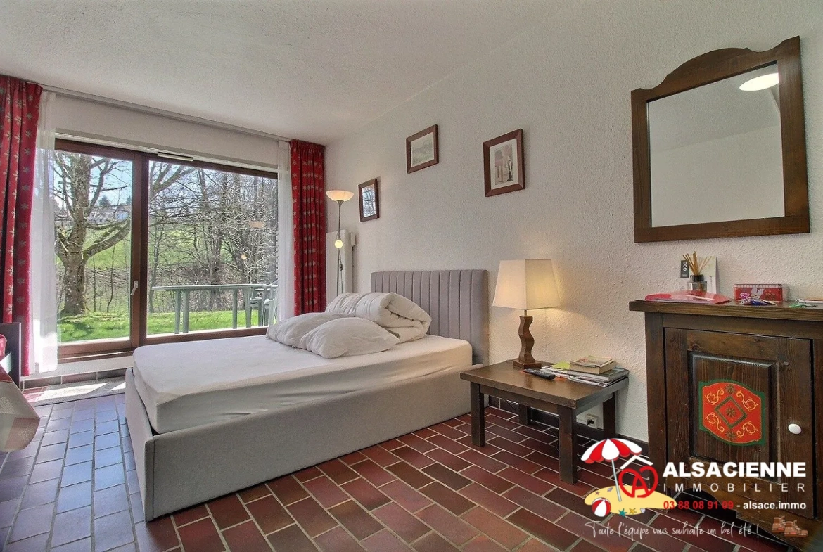 Bel appartement F1 en rez-de-jardin avec terrasse au Hohwald 