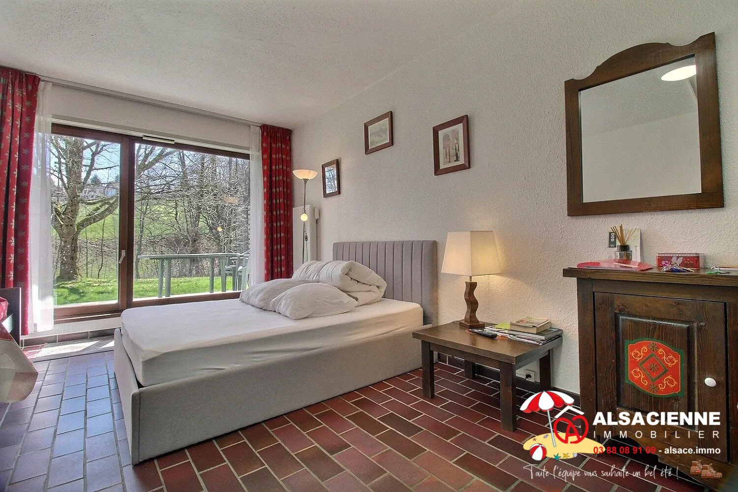 Bel appartement F1 en rez-de-jardin avec terrasse au Hohwald 